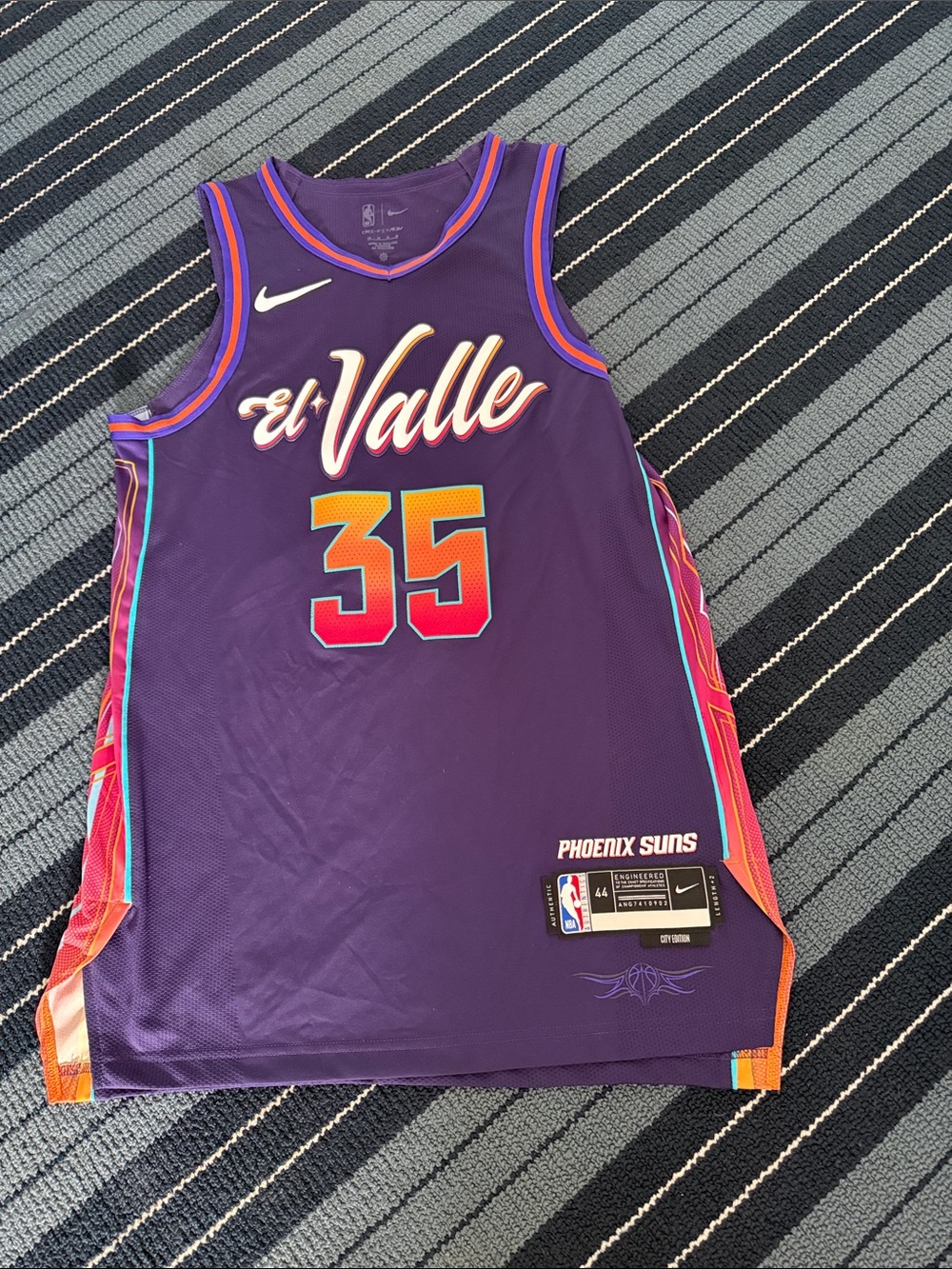 Kevin DURANT Nike Purple Phoenix Suns 'El Valle' #35 Basketball Jersey